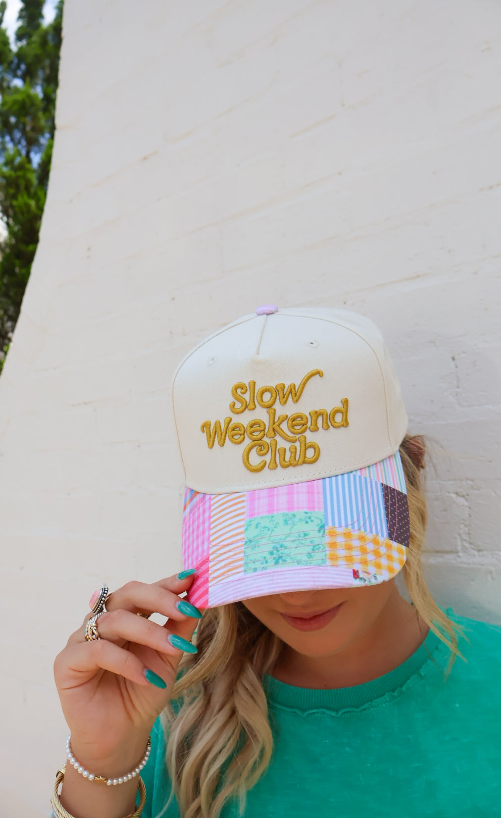 Slow Weekend Club Patchwork Trucker Hat
