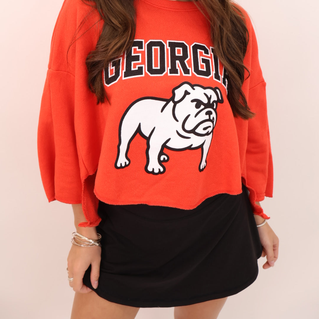 Georgia Bulldogs Cropped Sweatshirt