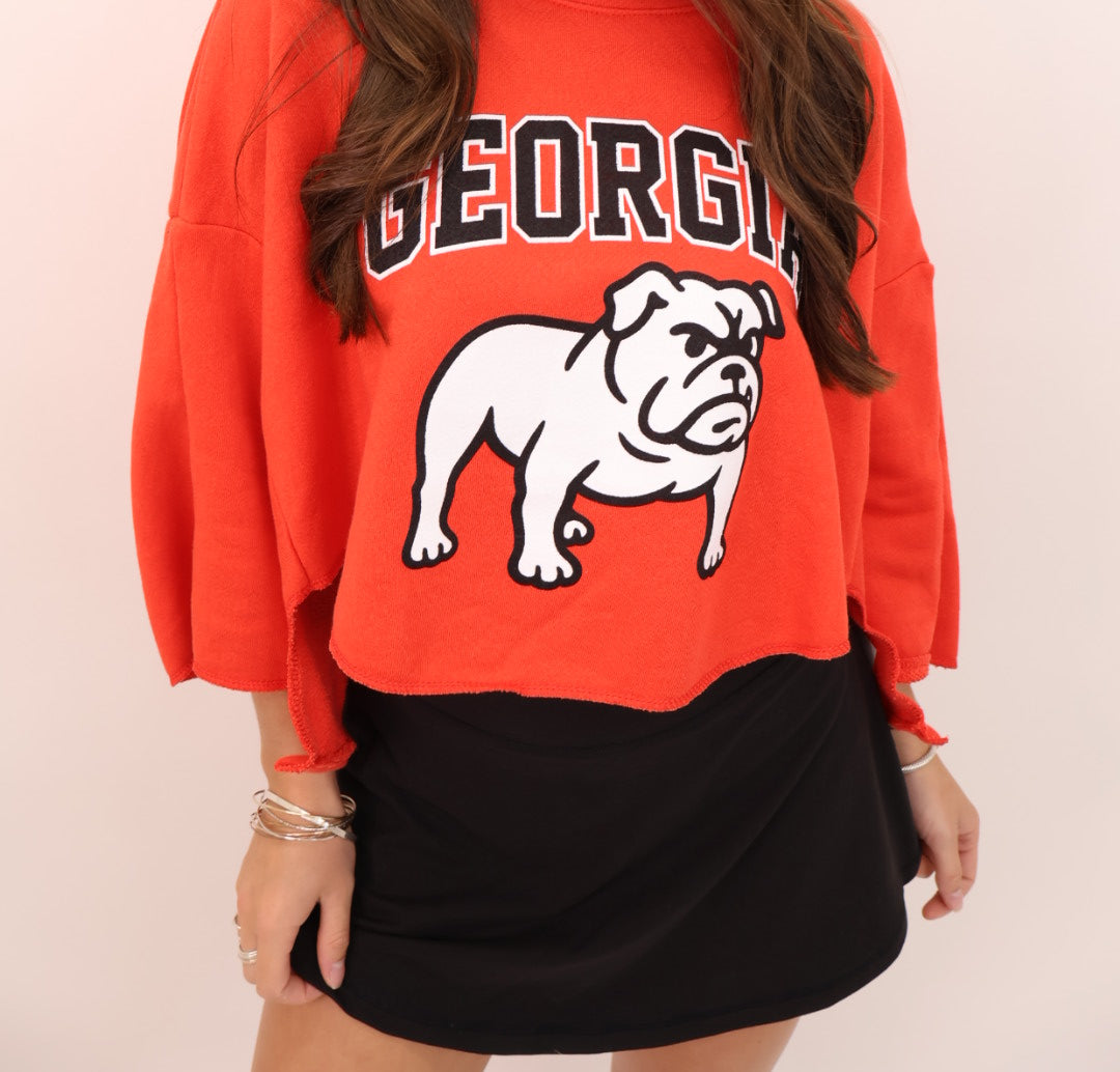 Georgia Bulldogs Cropped Sweatshirt