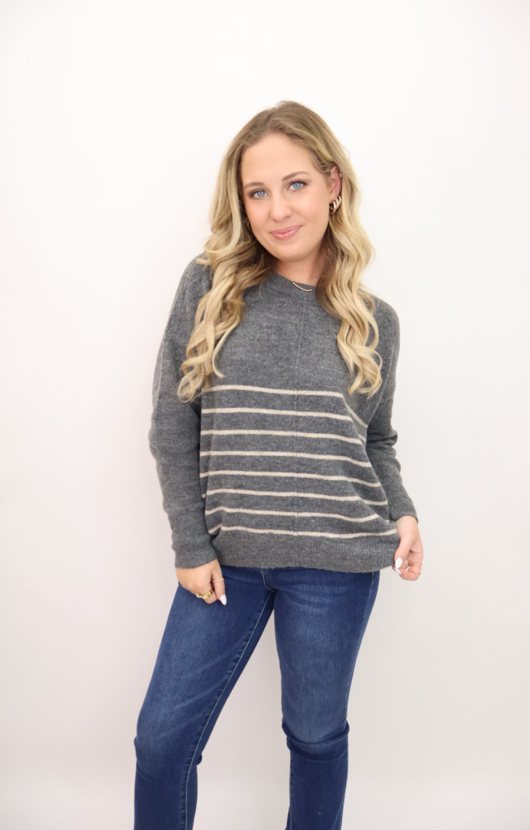 Charcoal Striped Sweater