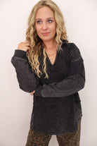 Washed Pullover - Black