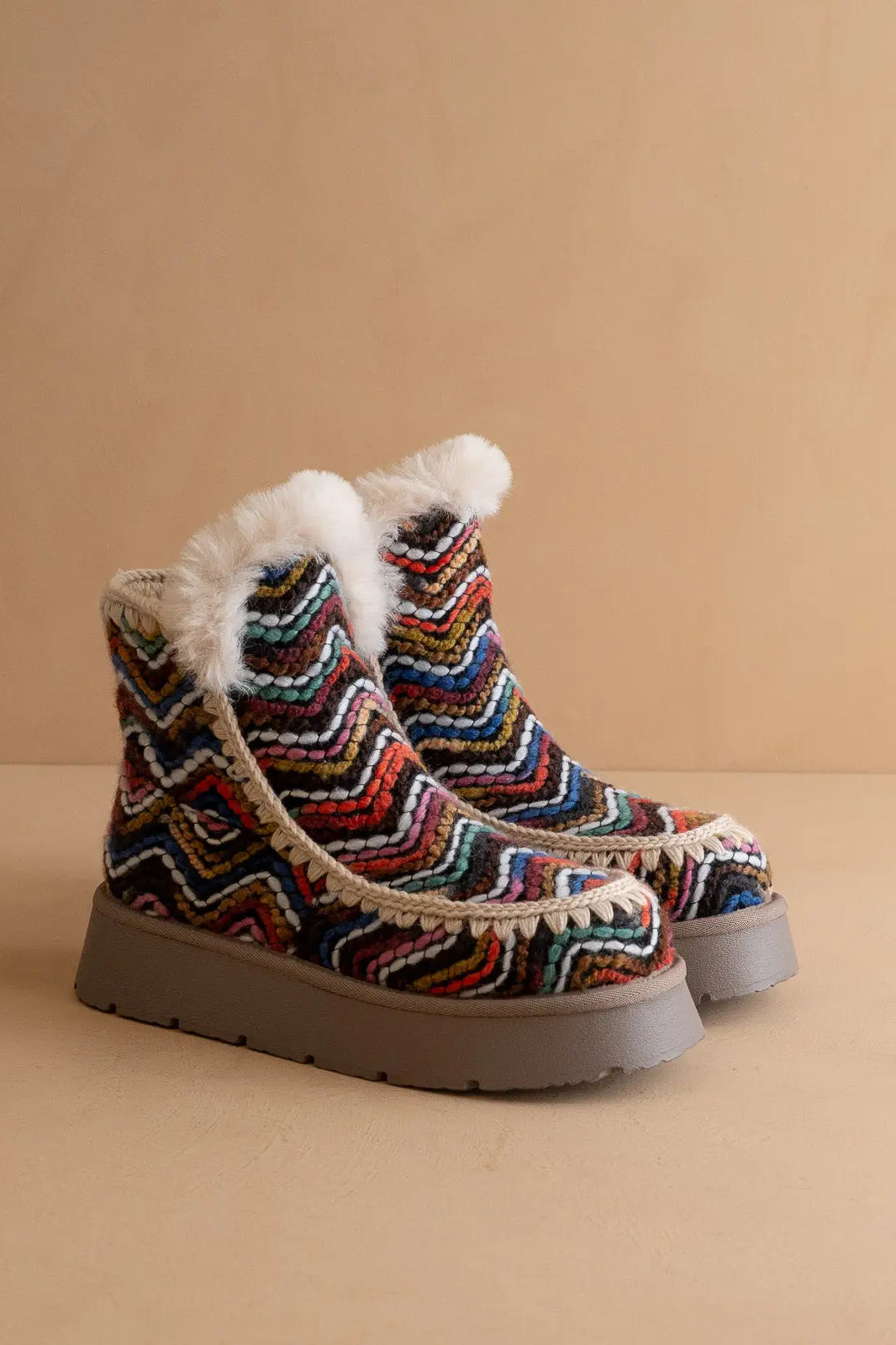 The Joyce Shearling Bootie - Multi