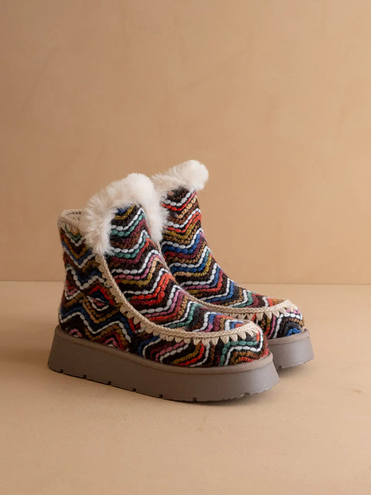 The Joyce Shearling Bootie - Multi