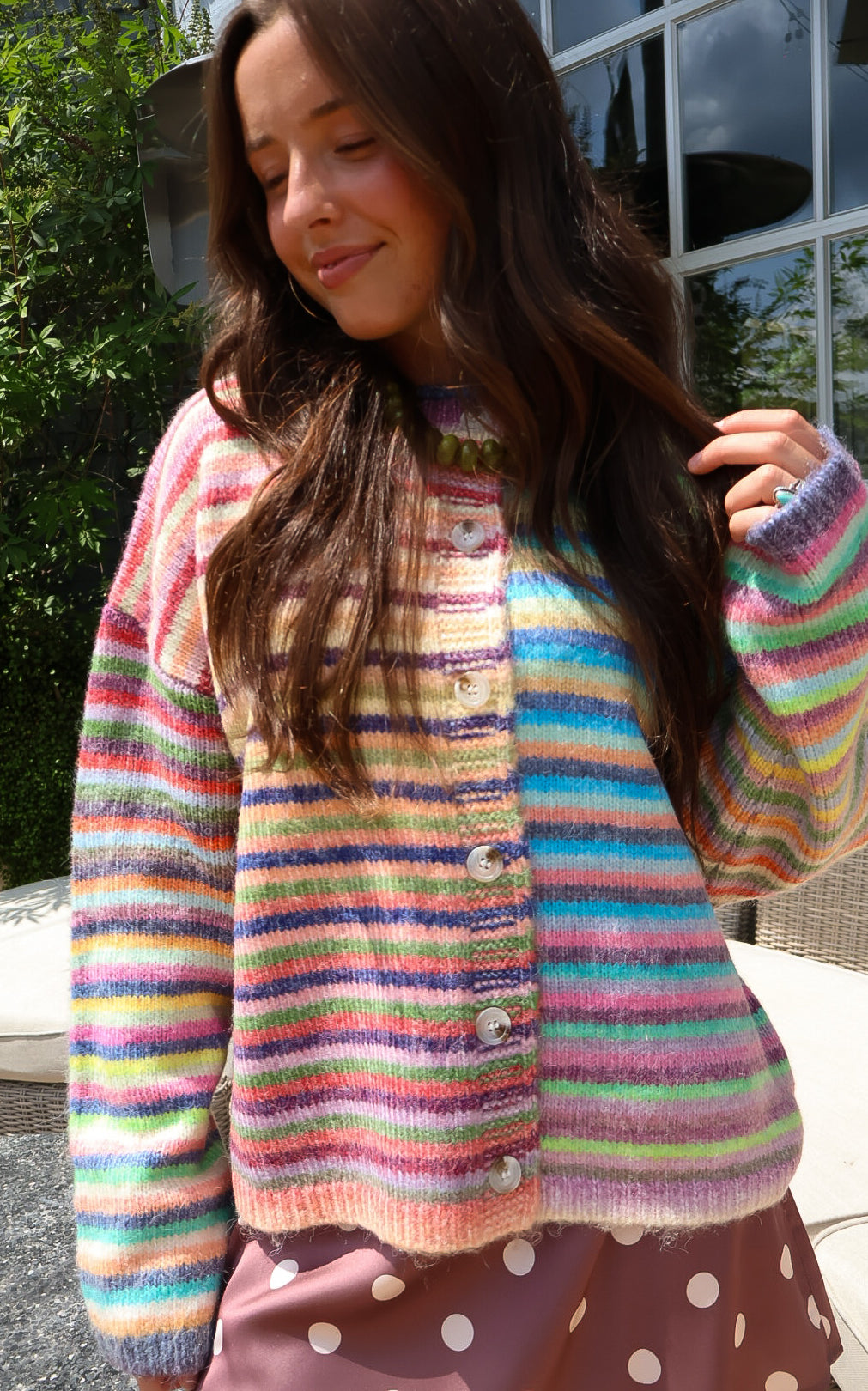 Multi Stripe Colorful Cardigan