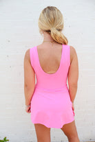 Wrap front athletic romper pink