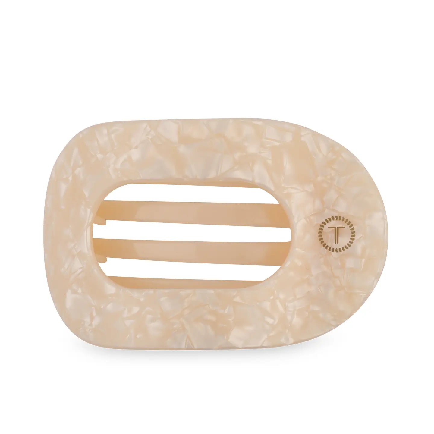 TELETIES Medium Flat Round Hair Clip - Soft Surf