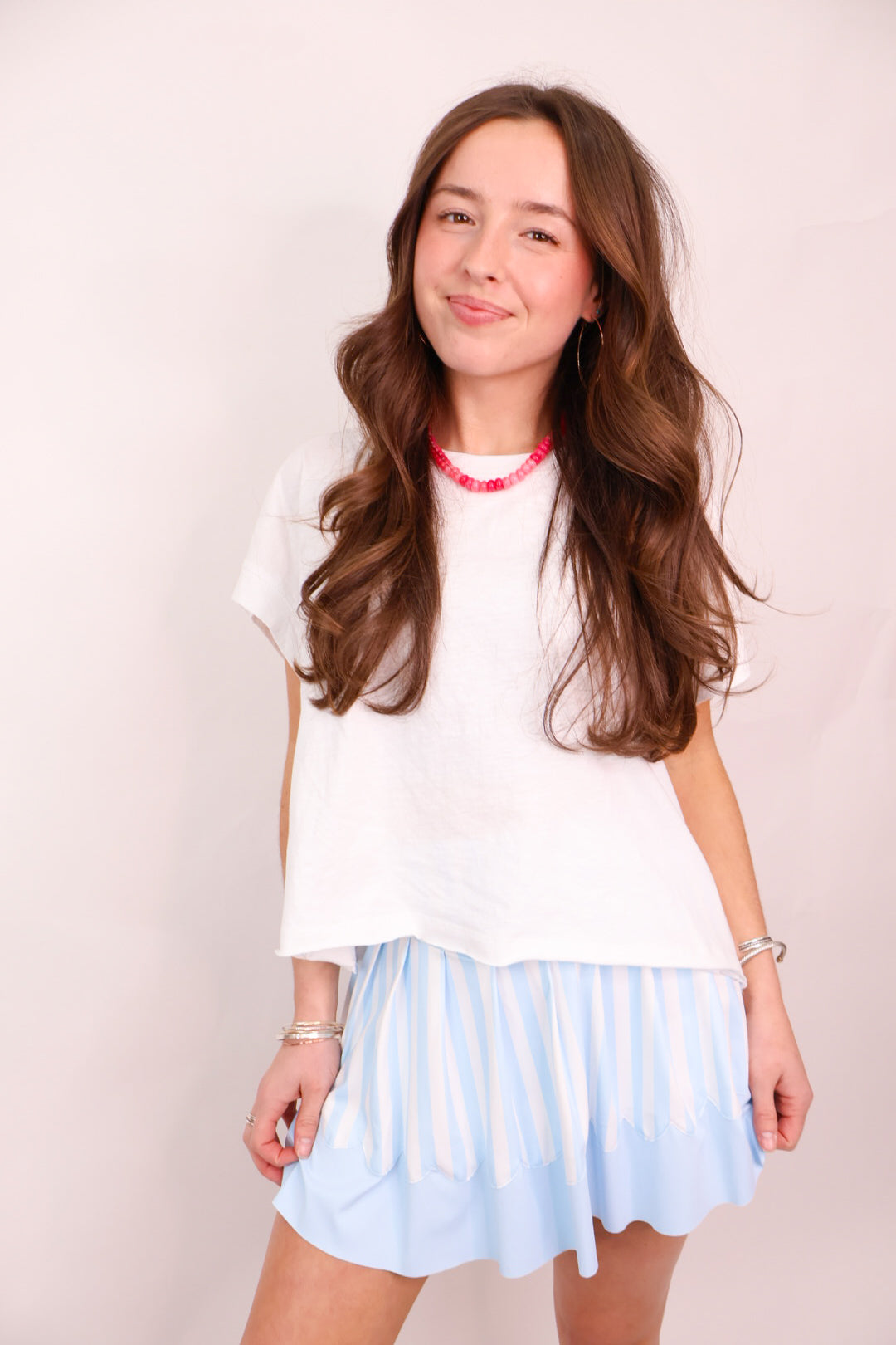 Open Back Everyday Slub Tee - White