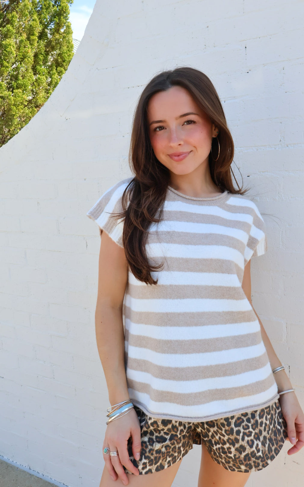 Easy Days Striped Sweater Tee