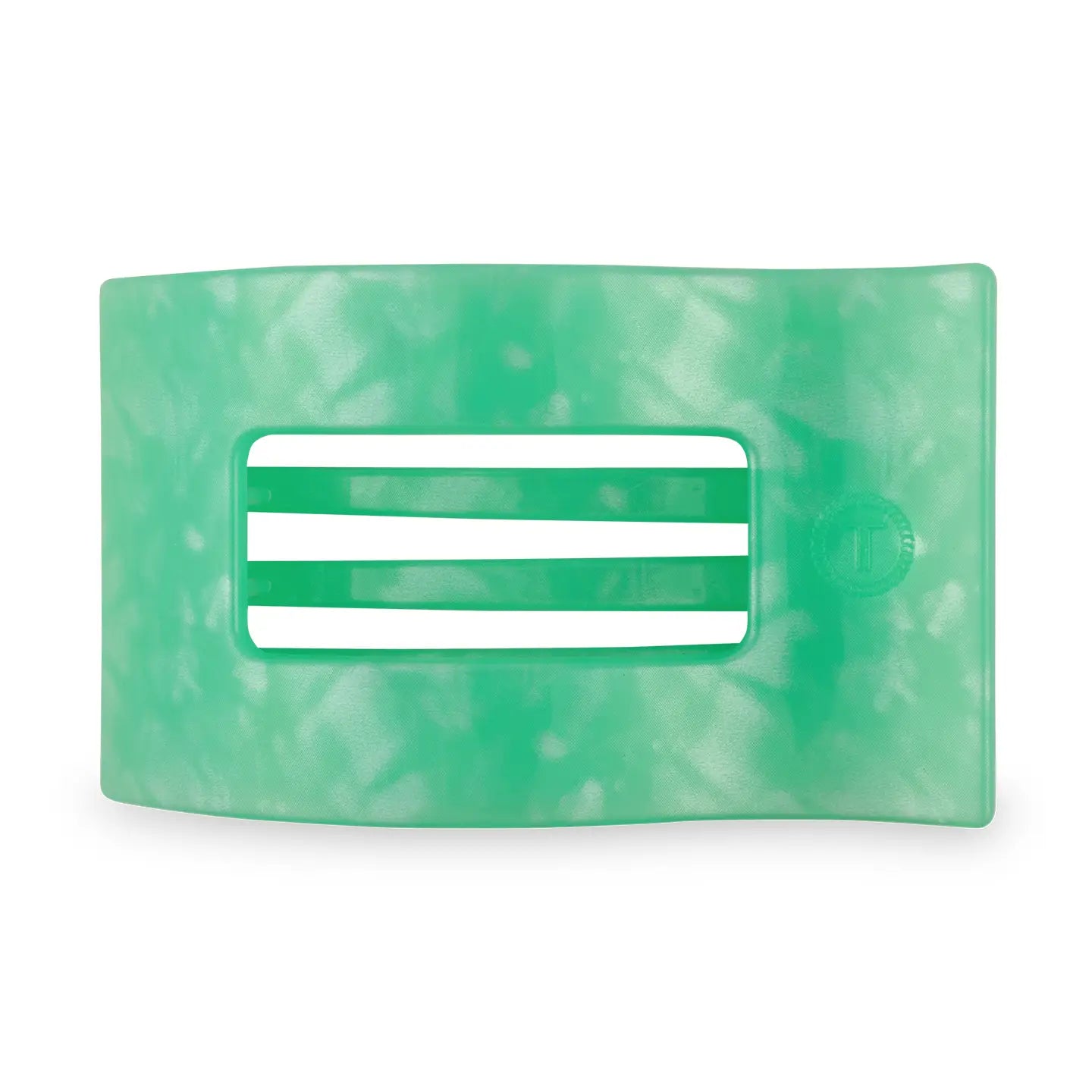 TELETIES Medium Flat Rectangle Hair Clip - Spring Splash