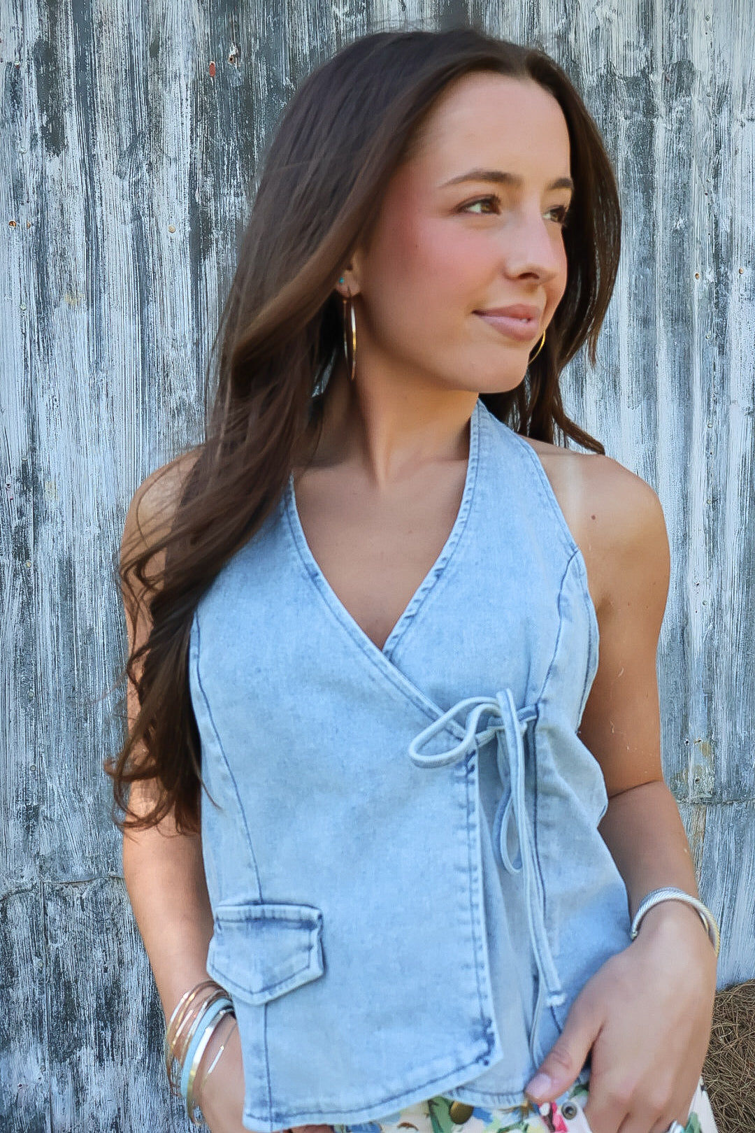 Denim Halter Top