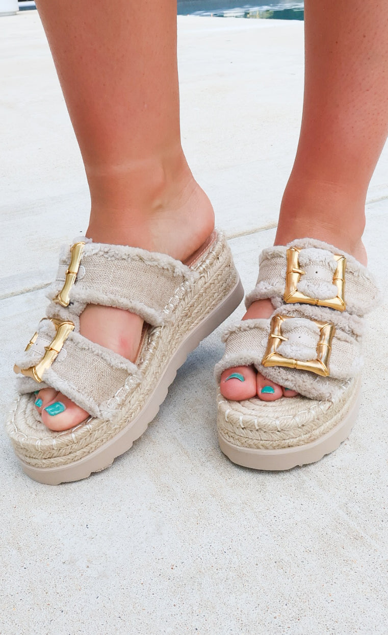 Scarlett Coastal Buckle Platform Sandals