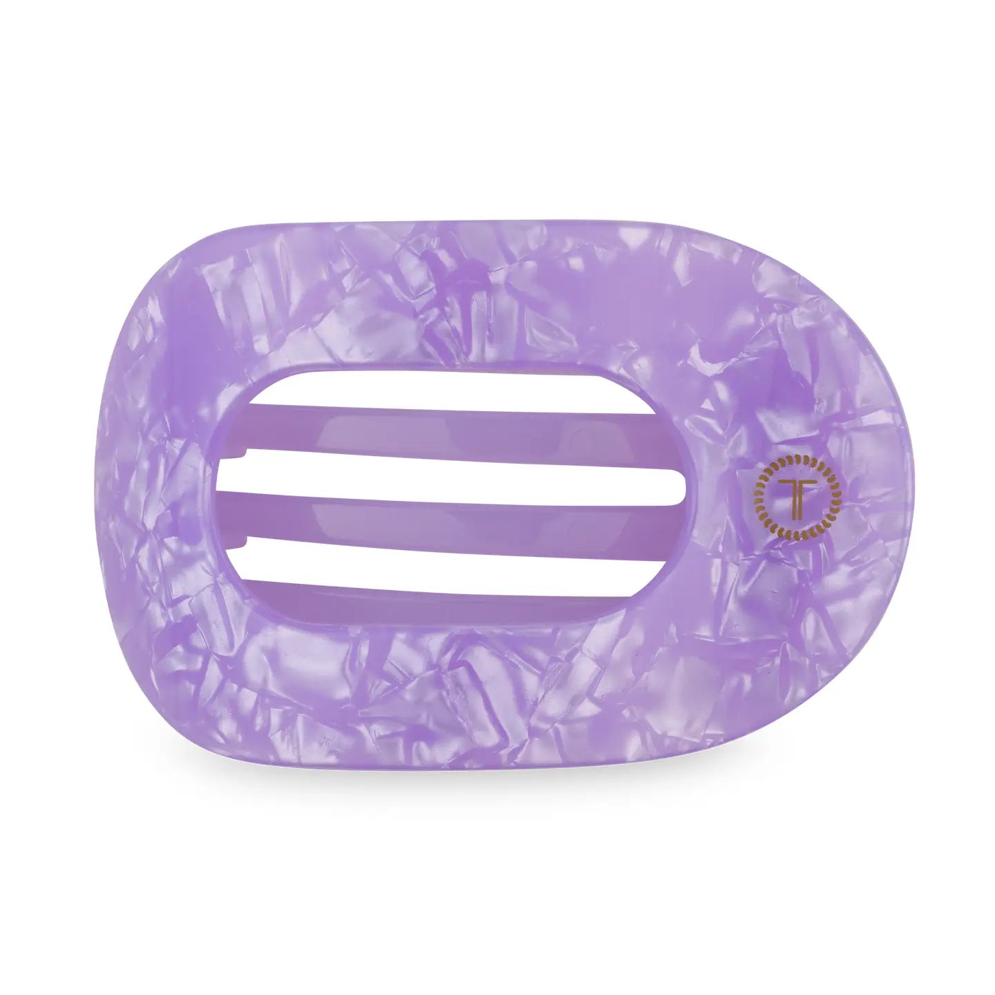 TELETIES Medium Flat Round Hair Clip - Lavender Mist