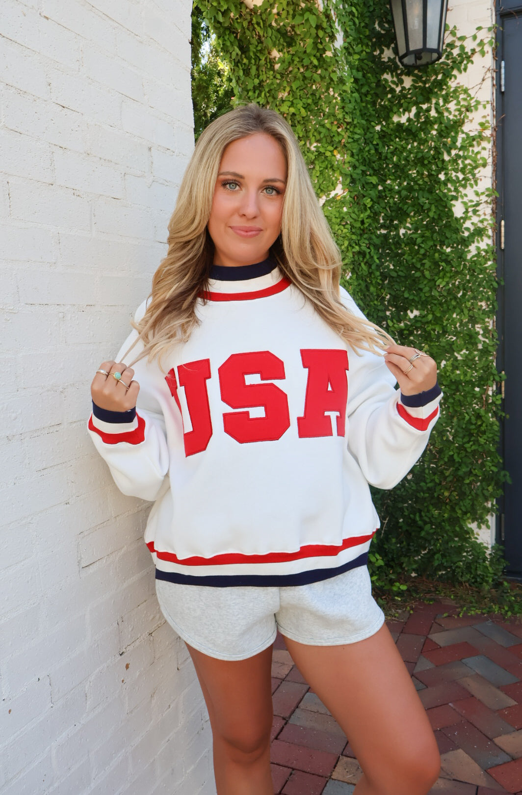 USA Varsity Mockneck Pullover