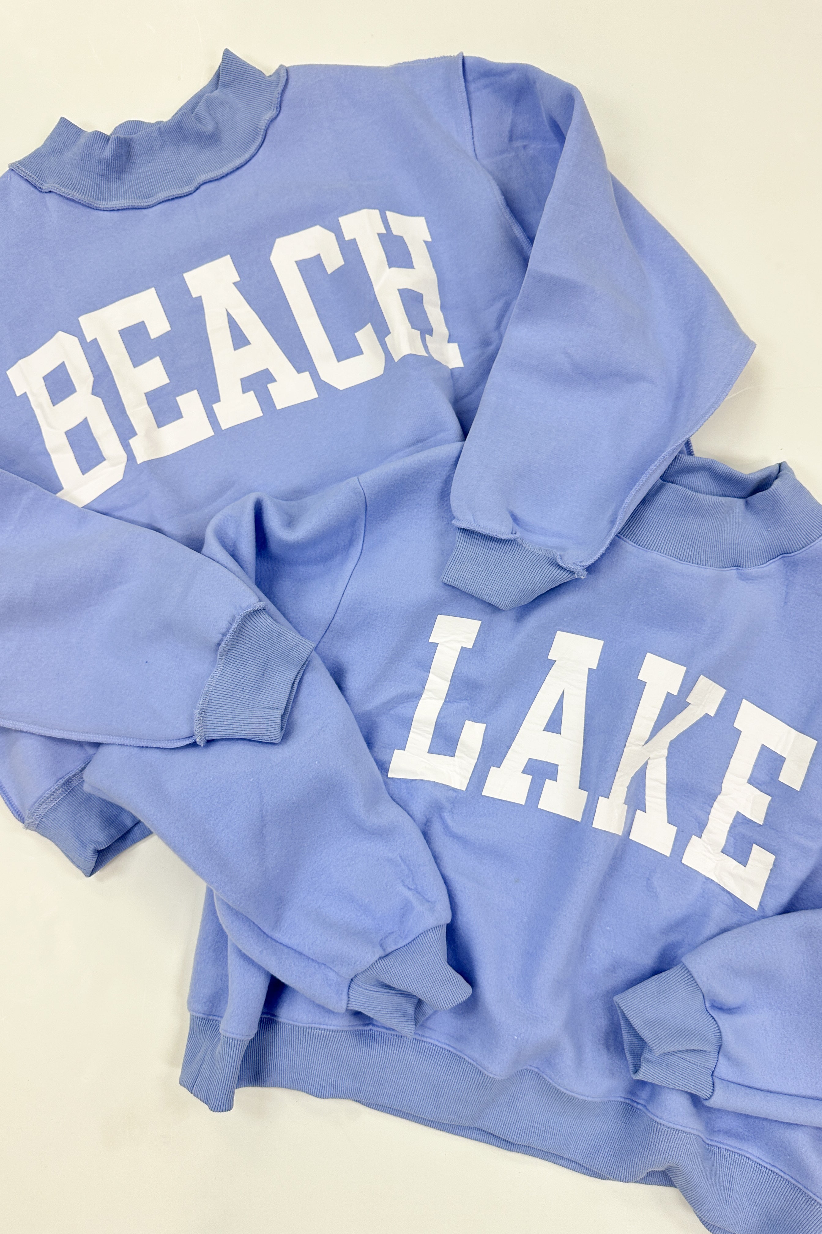 Beach/Lake Reversible Mockneck Pullover