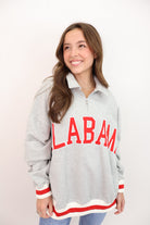 Alabama Appliqué Quarter Zip Pullover