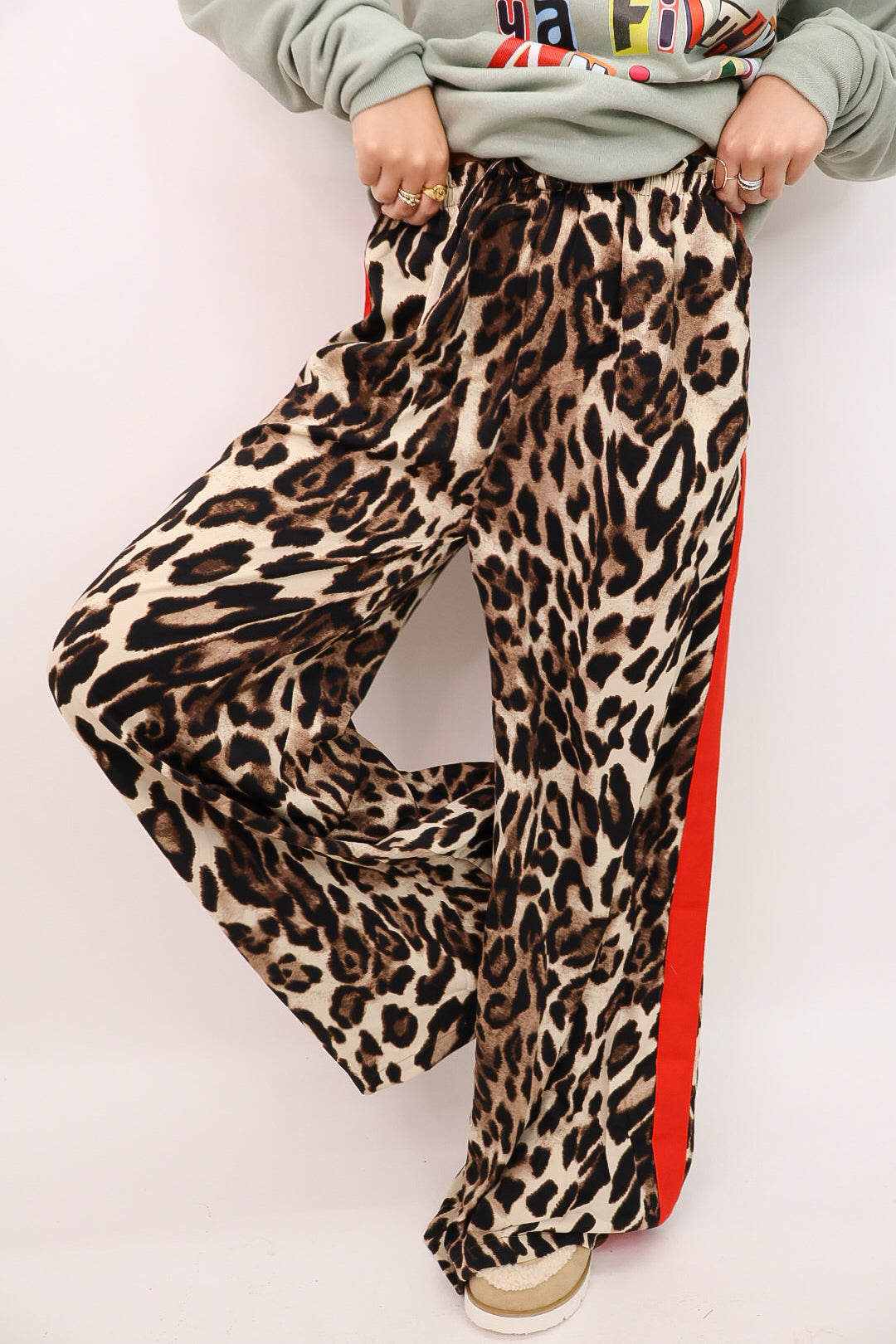 Bold Leopard Wide Leg Pants