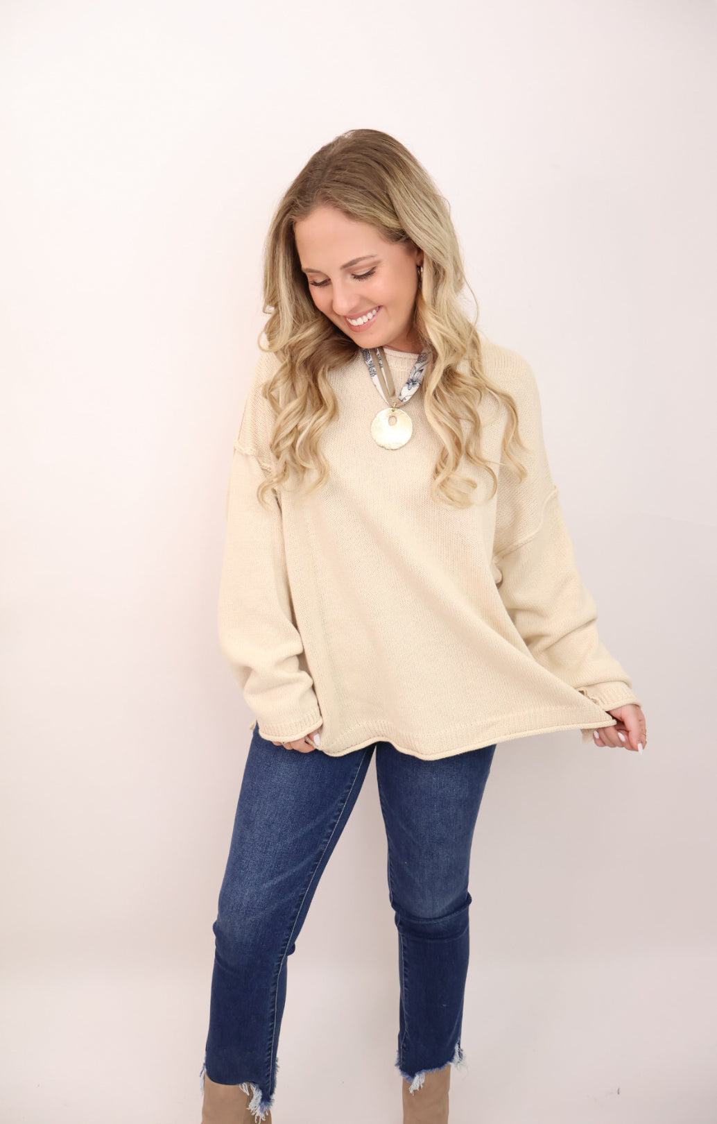 Oversized Ecru Sweater