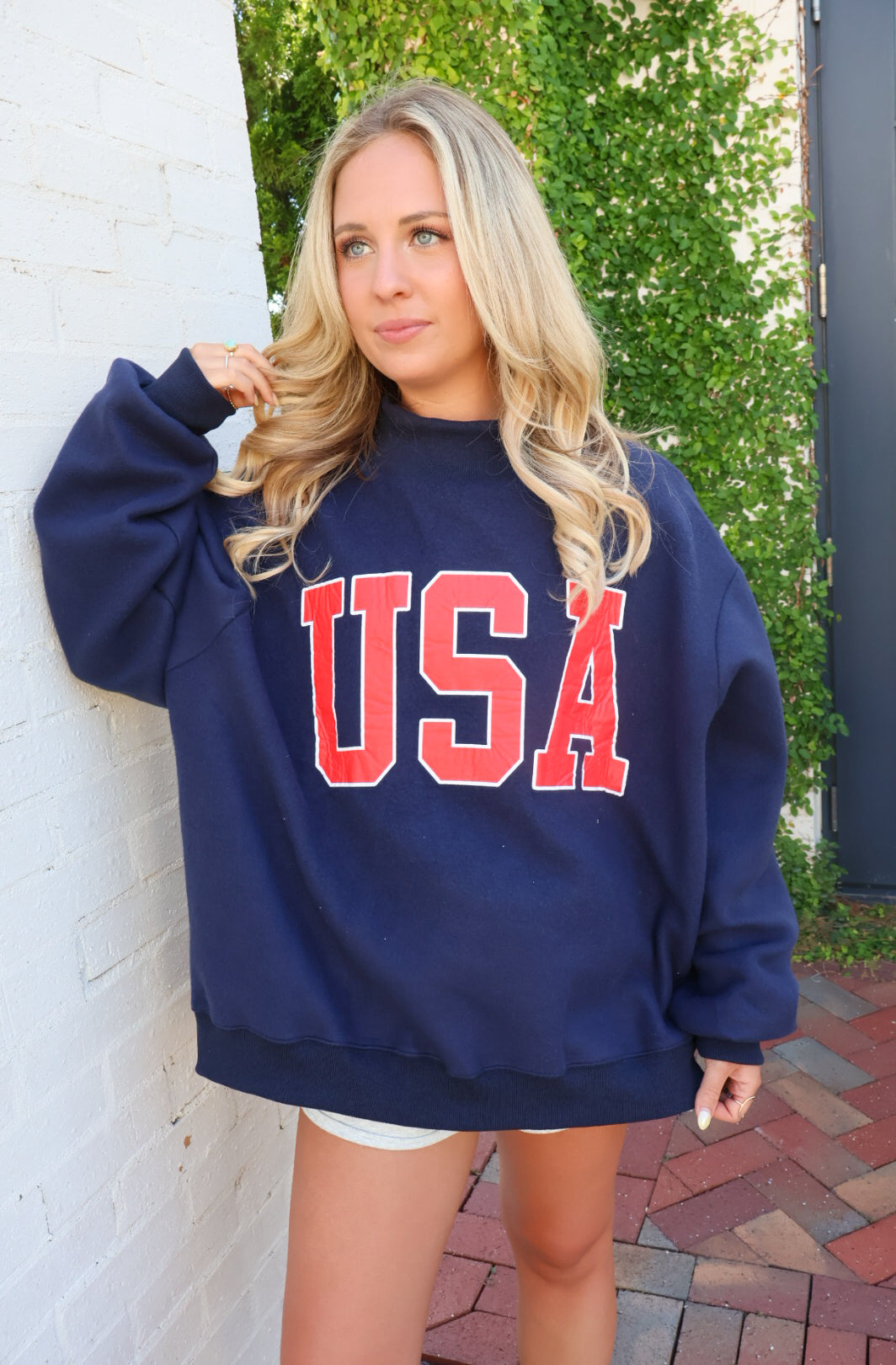 USA Reversible Mockneck Pullover