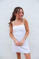 Beige Gingham Athletic Dress