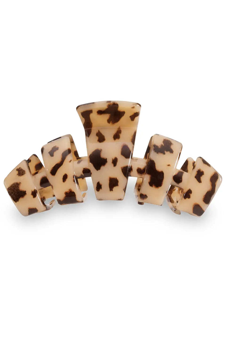 TELETIES Medium Classic Claw Hair Clip - Blonde Tortoise
