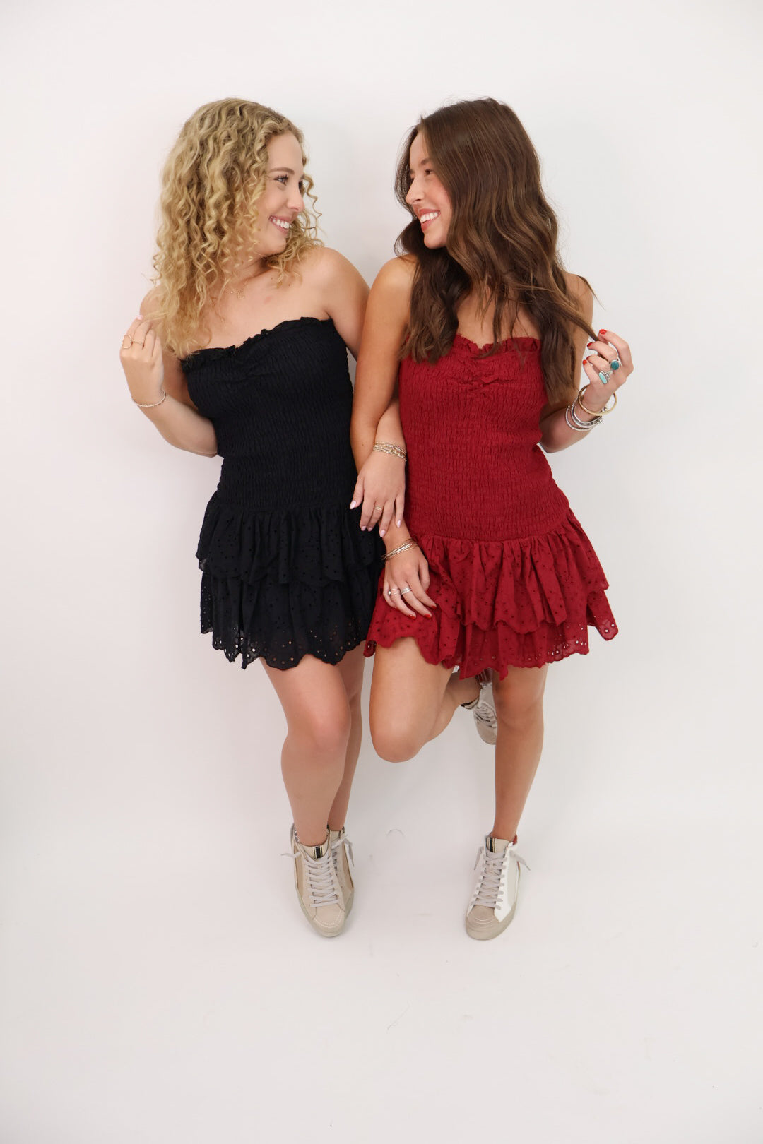 Strapless Smocked Mini Dress - Black – Moda Boutique