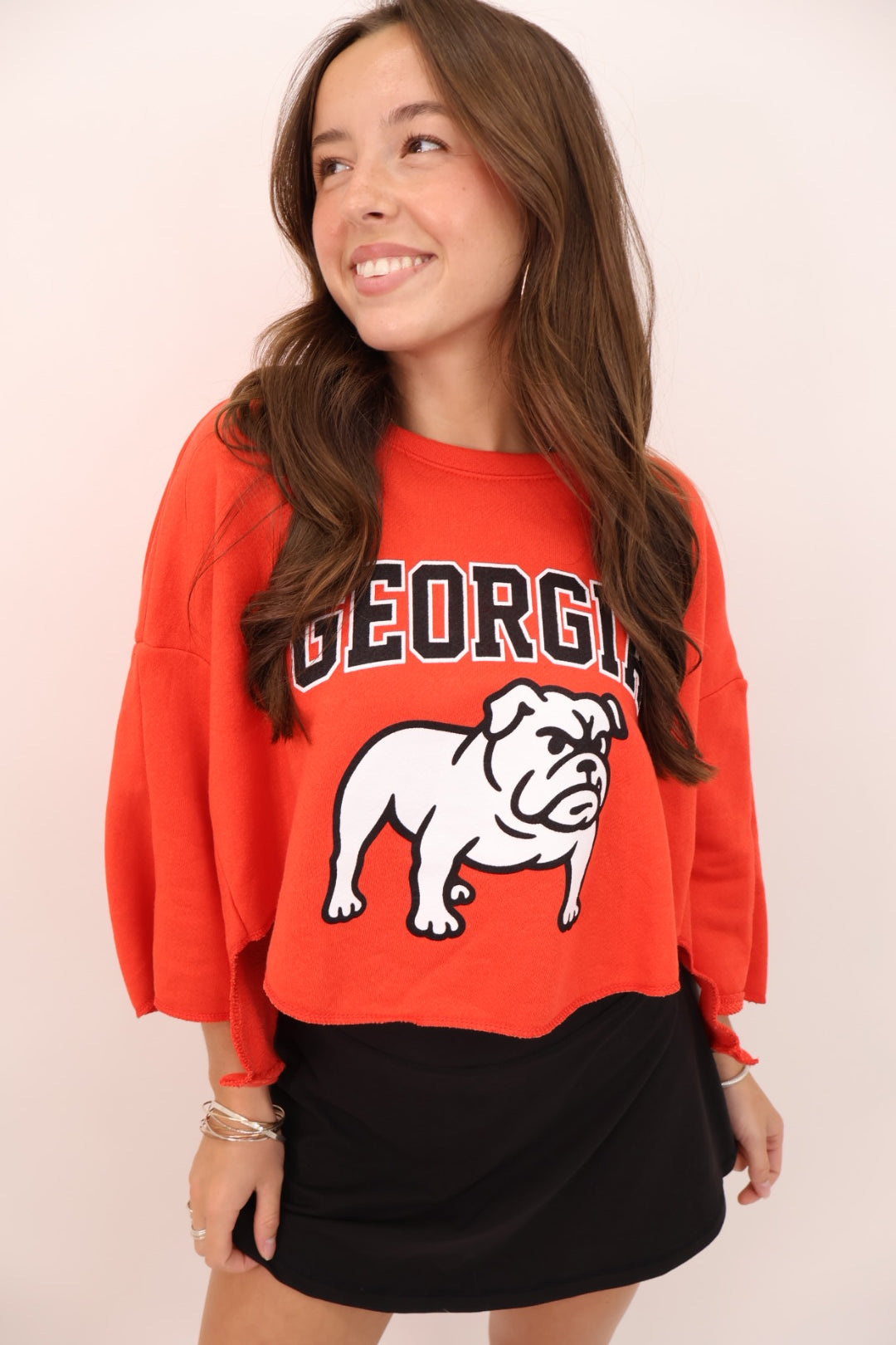 Georgia Bulldogs Cropped Sweatshirt