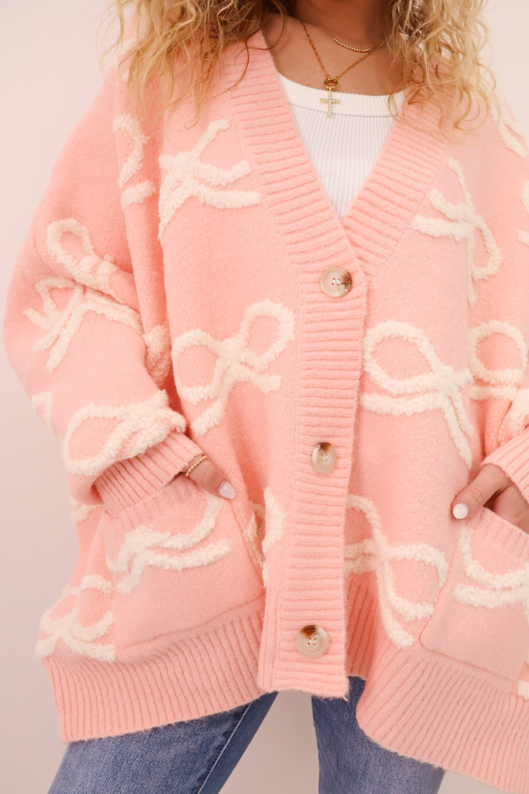 トップス PINK HOUSE teddy york cardigan PINK HOUSE teddy york cardigan