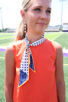Gameday Neck Scarf - Navy Polka Dot