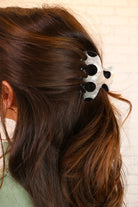 Black & White Polka Dot Hair Clip