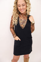 Sweater Jumper Dress - Black