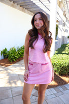 The Pink Stripe Sporty Skort Set