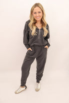 Washed Charcoal Casual Jumpsuit