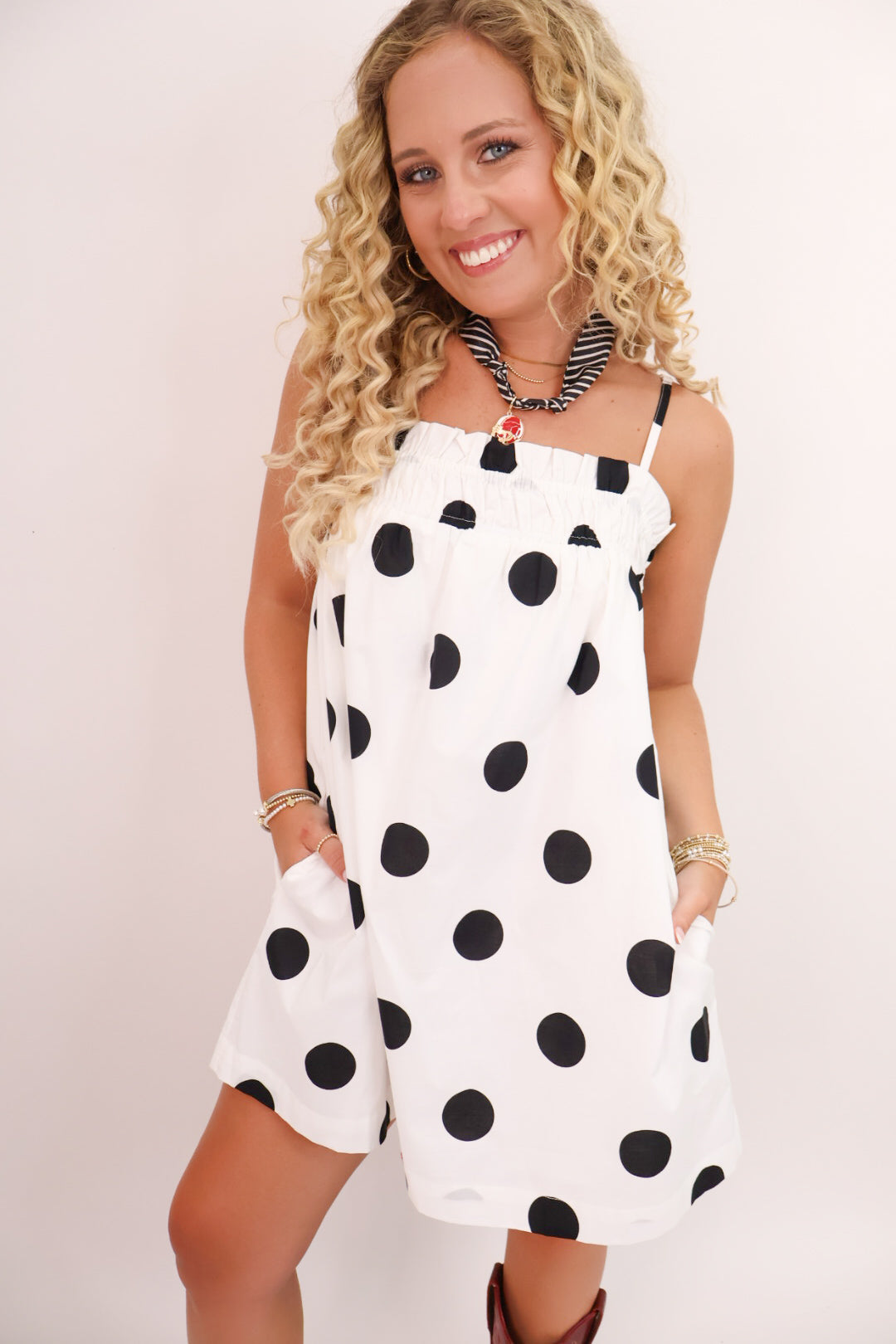 Polka Dot Babydoll Dress