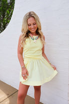 Knit/Cotton Skirt Set - Yellow