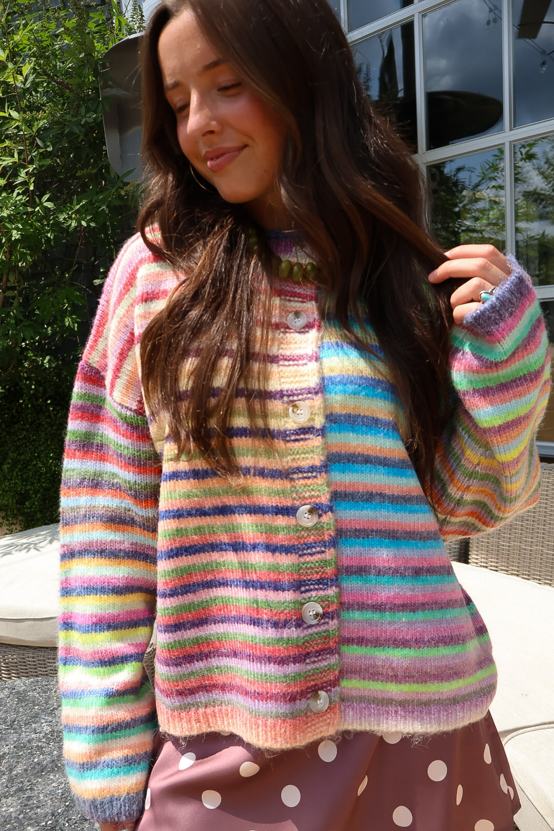 Multi Stripe Colorful Cardigan