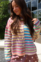 Multi Stripe Colorful Cardigan