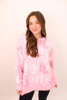 Pink Holly Jolly Sweater
