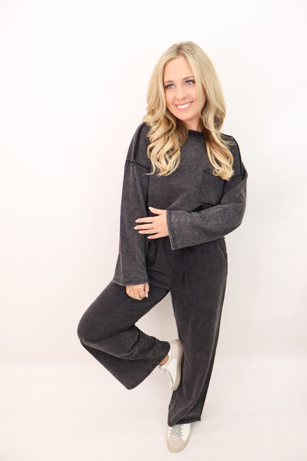 Mineral Wash Lounge Set - Charcoal