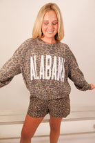 Leopard print Alabama pullover and shorts set — view 4