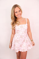 Pink Floral Athletic Dress