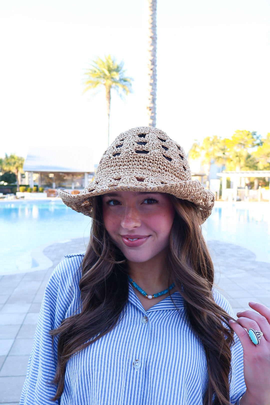 Woven Crochet Bucket Hat
