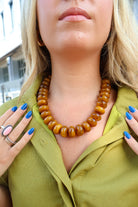 Amber Chunky Bead Necklace