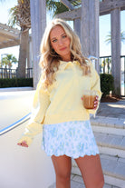 Sunshine Yellow Collared Pullover