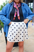 Black Polka Dot Skort