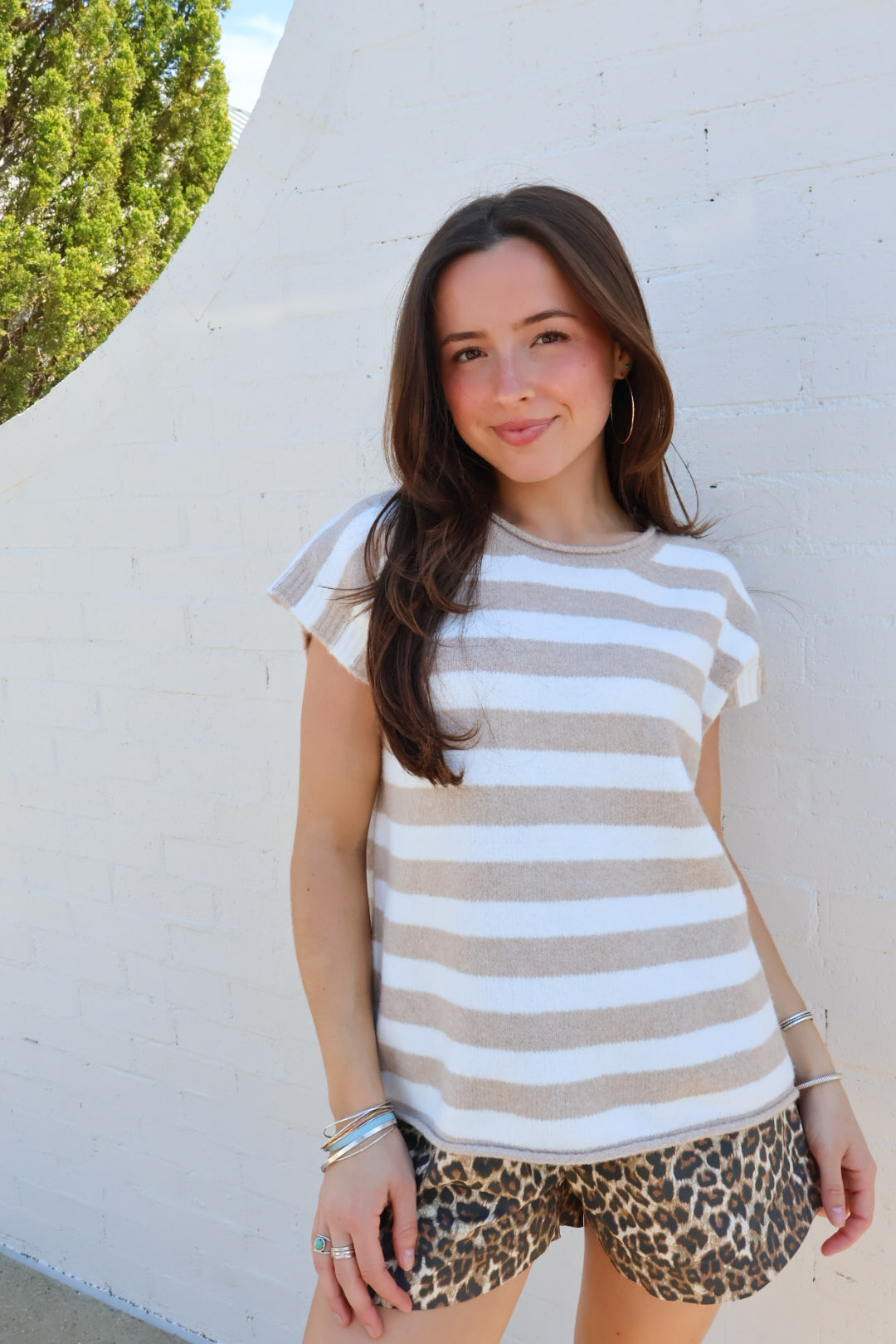 Easy Days Striped Sweater Tee
