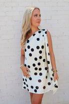 Polka Dot One Shoulder Mini Dress
