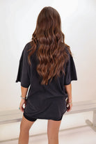 Washed black Alabama Crimson Tide distressed oversized tee — view 5