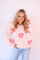 Be Mine Beaded Heart Sweater