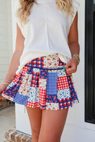Americana Patchwork Active Skort