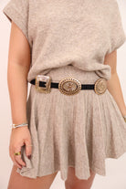 Western-Inspired Gold Concho Belt